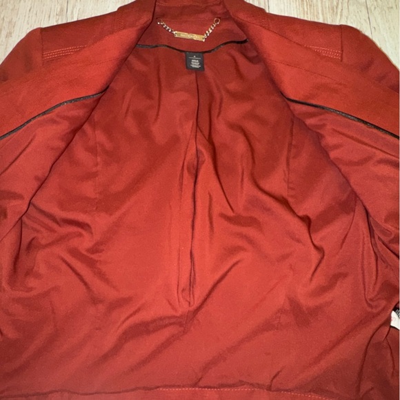 WHBM Blazer Dark Orange Red Jacket Coat 4 - Picture 6 of 16